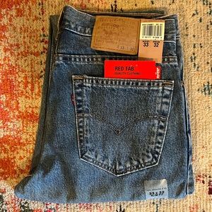 Men’s New/Unworn TRUE VINTAGE 1990’s Levi’s 512 33/32 Slim Fit Jeans with tags